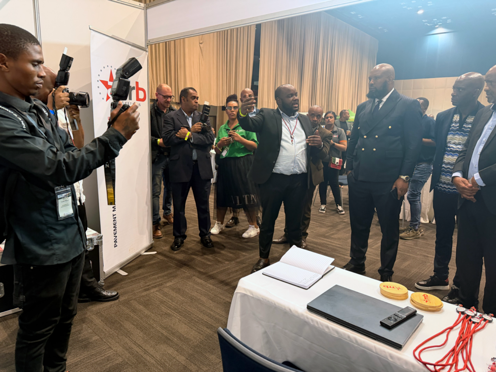 Mr Siboniso Armstrong Duma (Transport and Human Settlements) Visit ARRB Systems Booth